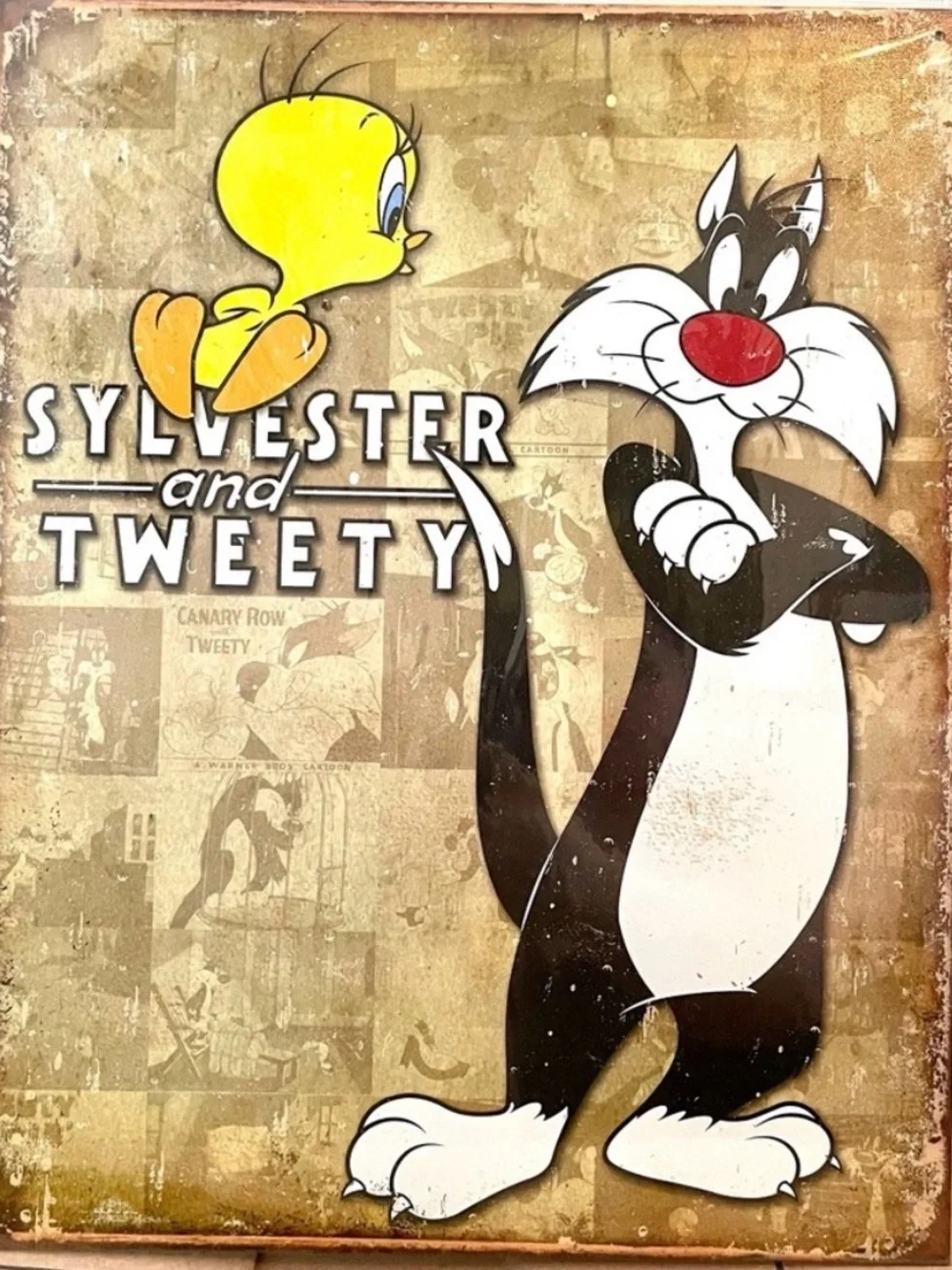 NEW Sylvester And Tweety Metal Sign